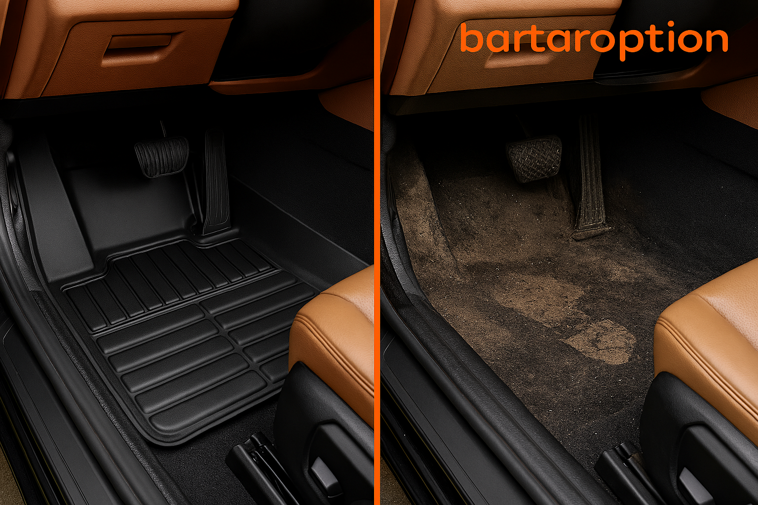 تفاوت استفاده کردن و نکردن از کفپوش ماشین