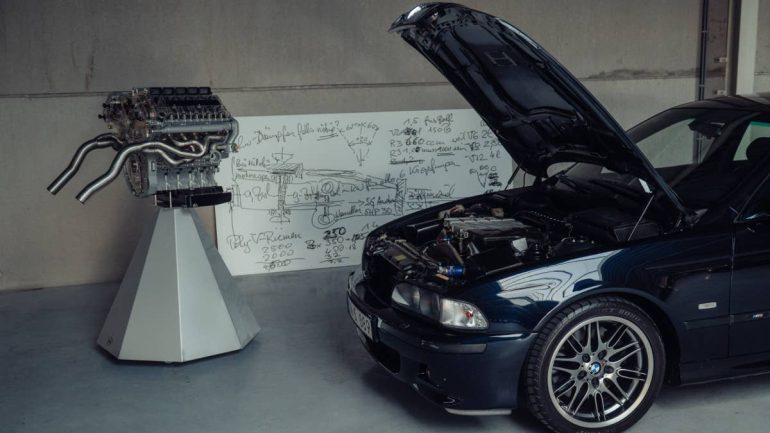 پروتوتایپ مخفی BMW M5 با موتور W10 برای فروش عرضه شد
