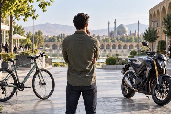دوچرخه یا موتورسیکلت؟ راهنمای انتخاب بهترین وسیله نقلیه شهری